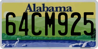 AL license plate 64CM925