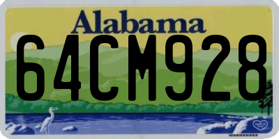 AL license plate 64CM928