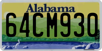 AL license plate 64CM930