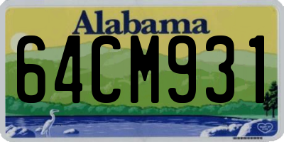 AL license plate 64CM931