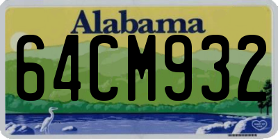 AL license plate 64CM932