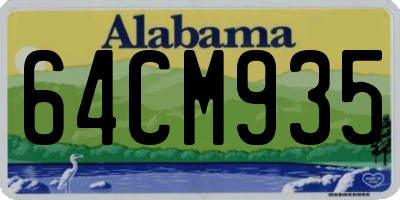 AL license plate 64CM935