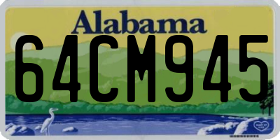AL license plate 64CM945