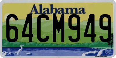 AL license plate 64CM949