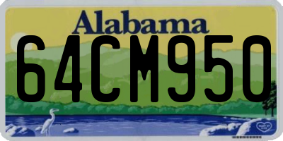 AL license plate 64CM950