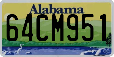AL license plate 64CM951