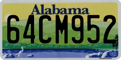 AL license plate 64CM952