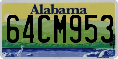 AL license plate 64CM953