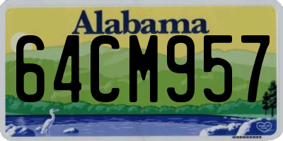 AL license plate 64CM957