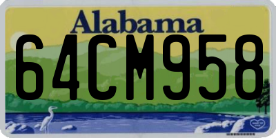 AL license plate 64CM958