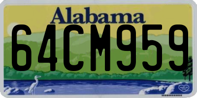 AL license plate 64CM959