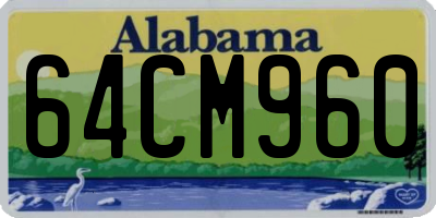 AL license plate 64CM960