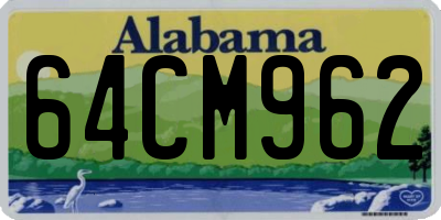 AL license plate 64CM962