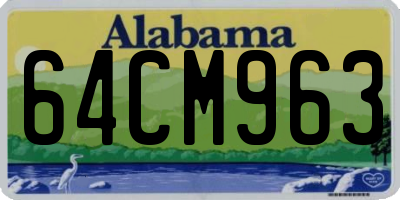 AL license plate 64CM963