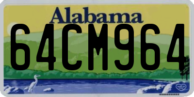 AL license plate 64CM964