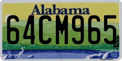 AL license plate 64CM965