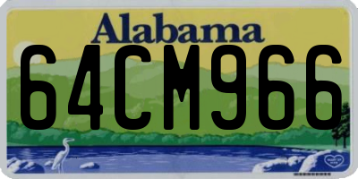 AL license plate 64CM966