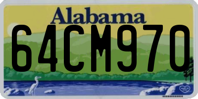 AL license plate 64CM970