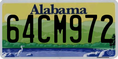 AL license plate 64CM972