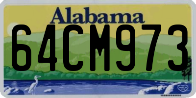 AL license plate 64CM973