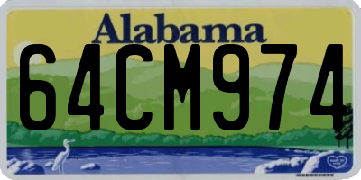 AL license plate 64CM974