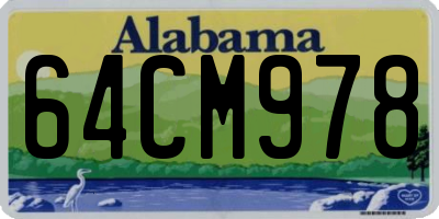 AL license plate 64CM978