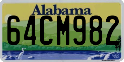 AL license plate 64CM982