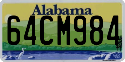 AL license plate 64CM984