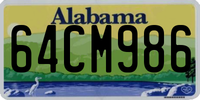 AL license plate 64CM986
