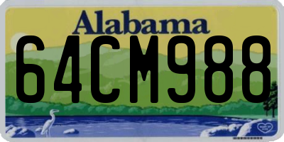 AL license plate 64CM988
