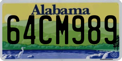 AL license plate 64CM989