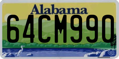 AL license plate 64CM990