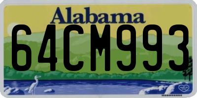 AL license plate 64CM993