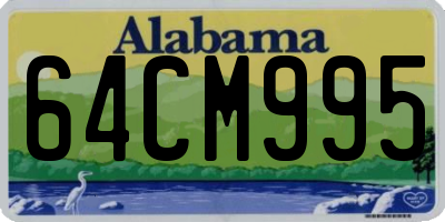 AL license plate 64CM995