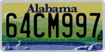 AL license plate 64CM997