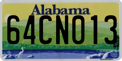AL license plate 64CN013