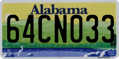 AL license plate 64CN033
