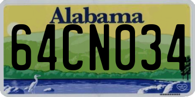 AL license plate 64CN034