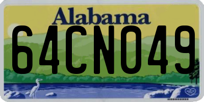 AL license plate 64CN049