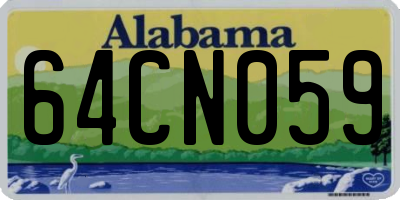 AL license plate 64CN059