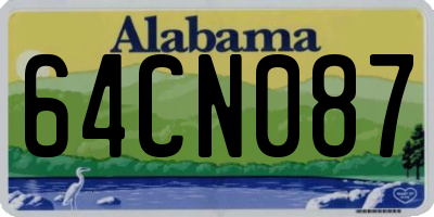 AL license plate 64CN087
