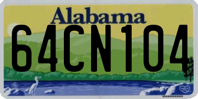 AL license plate 64CN104