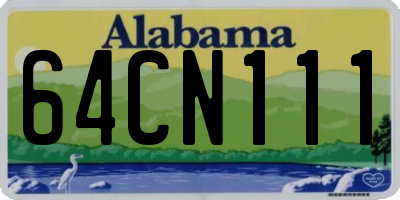 AL license plate 64CN111