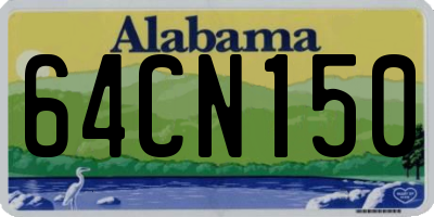 AL license plate 64CN150