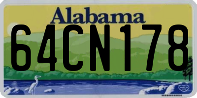 AL license plate 64CN178