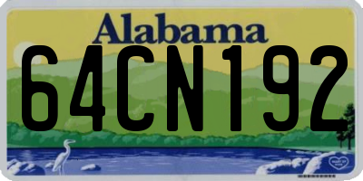 AL license plate 64CN192
