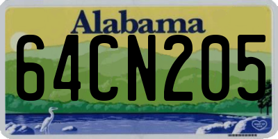 AL license plate 64CN205