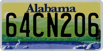 AL license plate 64CN206