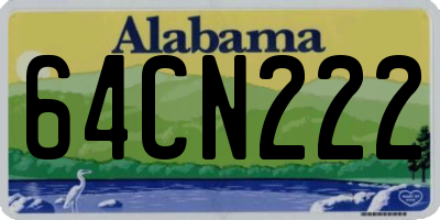 AL license plate 64CN222