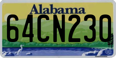 AL license plate 64CN230
